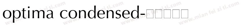 optima condensed字体转换